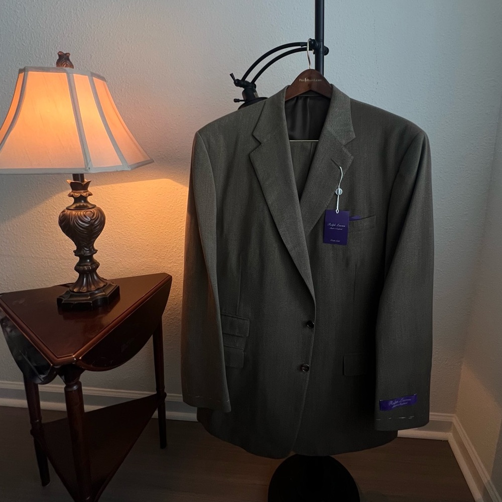 NWT Ralph Lauren Purple Label Vintage Douglas Two-Piece Suit and Pants 46L